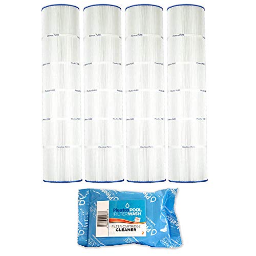 Pleatco Cartridge Filter PCC130-PAK4 Pack of 4 Pentair Clean & Clear Plus 520 Waterway CW425 w/ 1x Filter Wash
