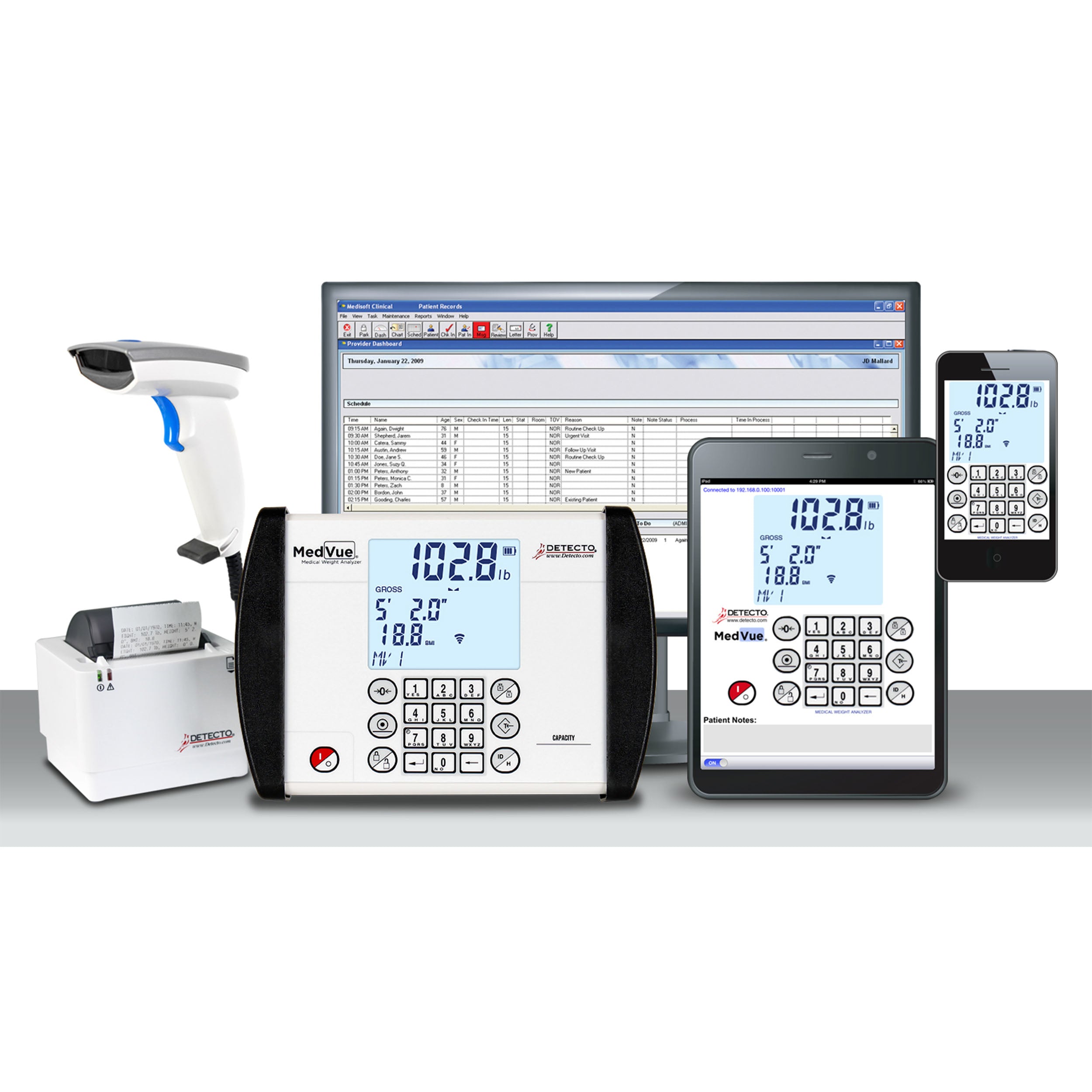Detecto MedVue Medical Weight Analyzer