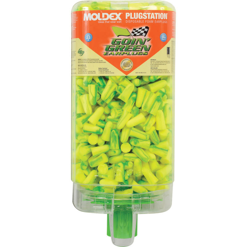 Moldex 6647 Goin' Green® PlugStation® Earplug Dispensers, 500 Pairs/Dispenser