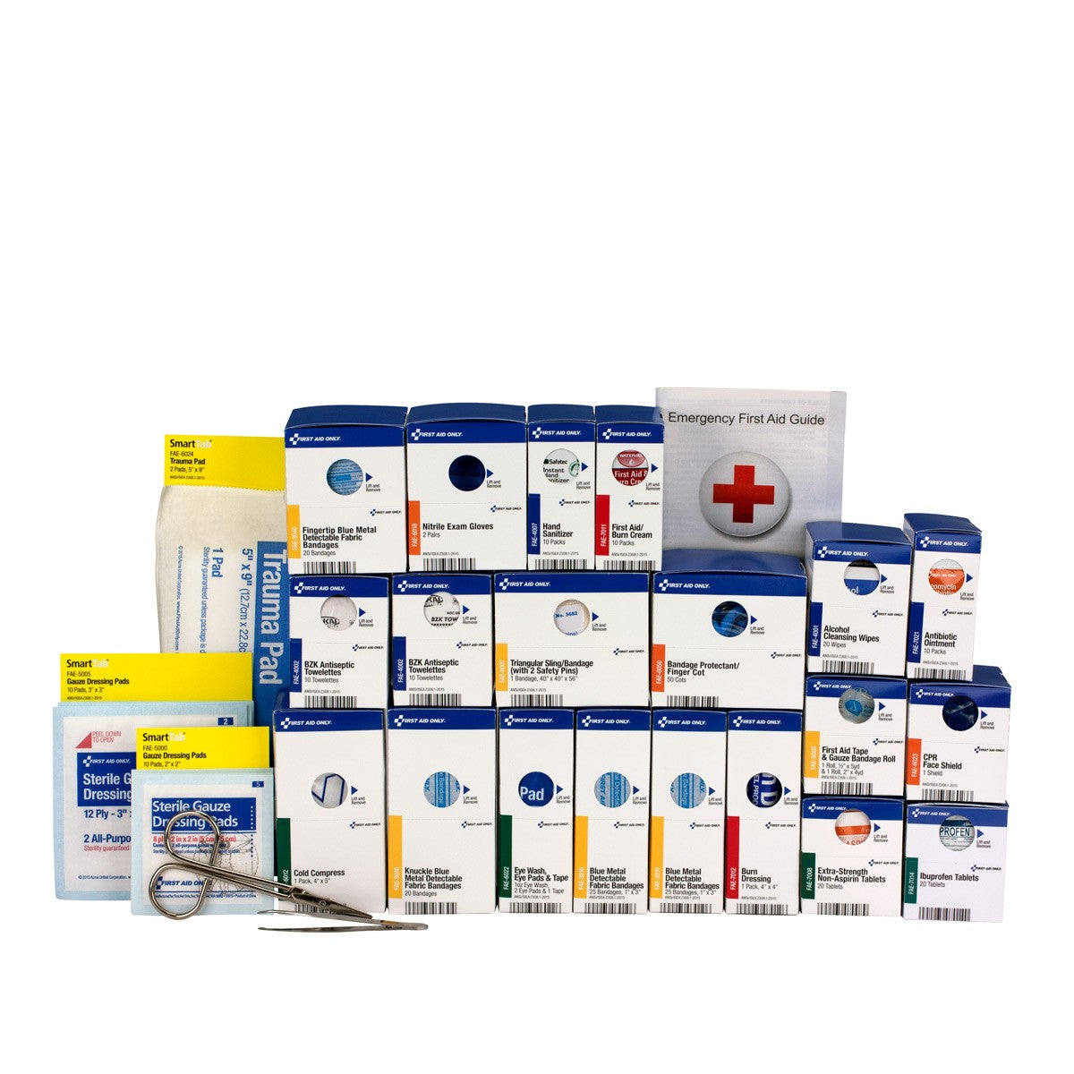 First Aid Only Large Smart Compliance First Aid Food Service First Aid Refill Pack, ANSI A+ Compliant with Medication (2 per order)