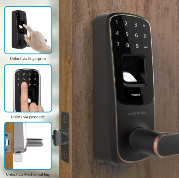 U-Tec UL3 BT (2nd Gen) Smart Lever Lock in Aged Bronze New