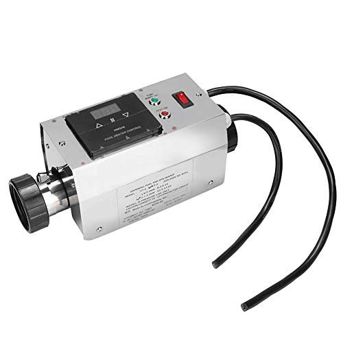 Nannday Electric Pool Heater, 3KW 240V Waterproof Pool Water Heater Thermostat Swimming Pool SPA Hot Tub Pump Assistant Digital Thermostat