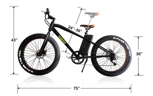 NAKTO 26 inch 300W Cruiser Electric Bicycle 5 Speed E-Bike 36V Lithium Battery New