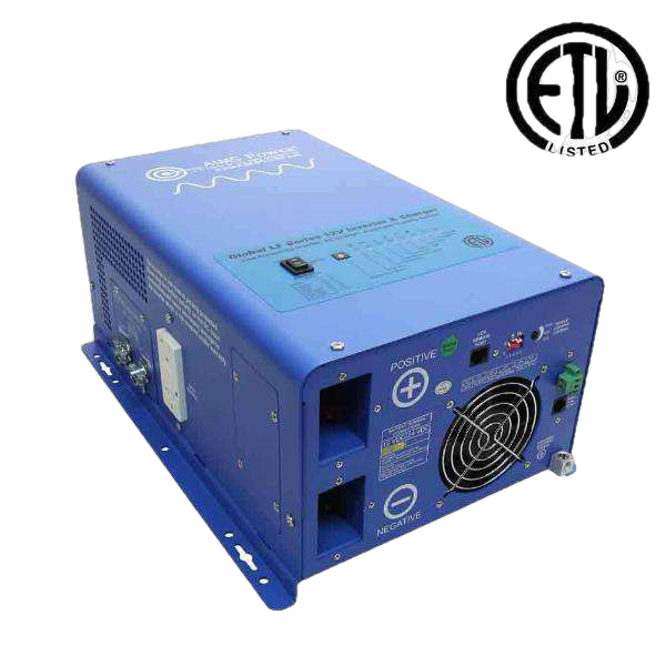 Aims Power PICOGLF10W12V120V 1000 Watt Pure Sine Inverter Charger - ETL Listed to UL 458 New