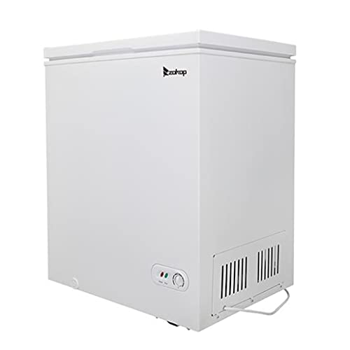 ZOKOP 3.5 Cubic Feet Top Chest Freezer with Adjustable Thermostat and Removable Storage Basket, Freezing Machine for Home and Kitchen (3.5 cu ft)