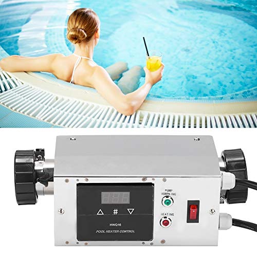 Nannday Electric Pool Heater, 3KW 240V Waterproof Pool Water Heater Thermostat Swimming Pool SPA Hot Tub Pump Assistant Digital Thermostat