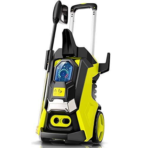 TEANDE 3800PSI Pressure Washer, TED5255 Smart Electric Pressure Washer 2.8 GPM Three Modes of Touch Screen Adjustable Pressure with Telescopic Handle