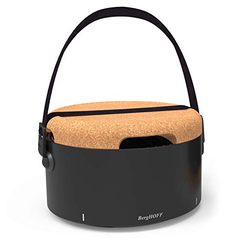 Berghoff 2415601 Studio Portable Tabletop Barbecue with Heat Resitant Base, 35x35x22 cm, Black