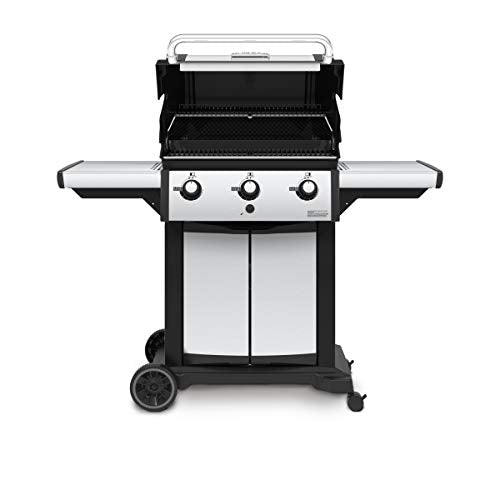 Broil King 946854 Signet 320 Propane Gas Grill, Stainless Steel & Black