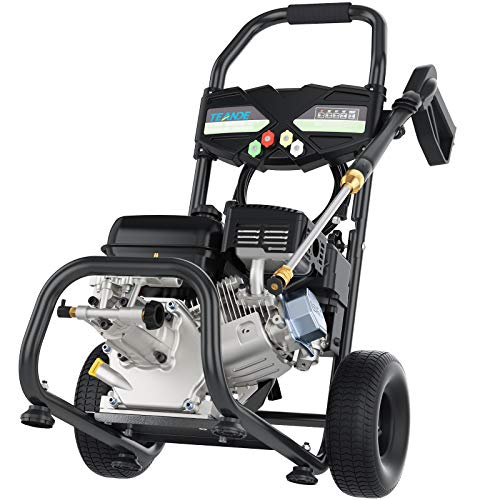 TEANDE Gas Pressure Washer 4200PSI 212CC Pressure Washer 2.8GPM Gasline Power Washer, 5 Adjustable Nozzles,1Gallon Flue Tank (Black)