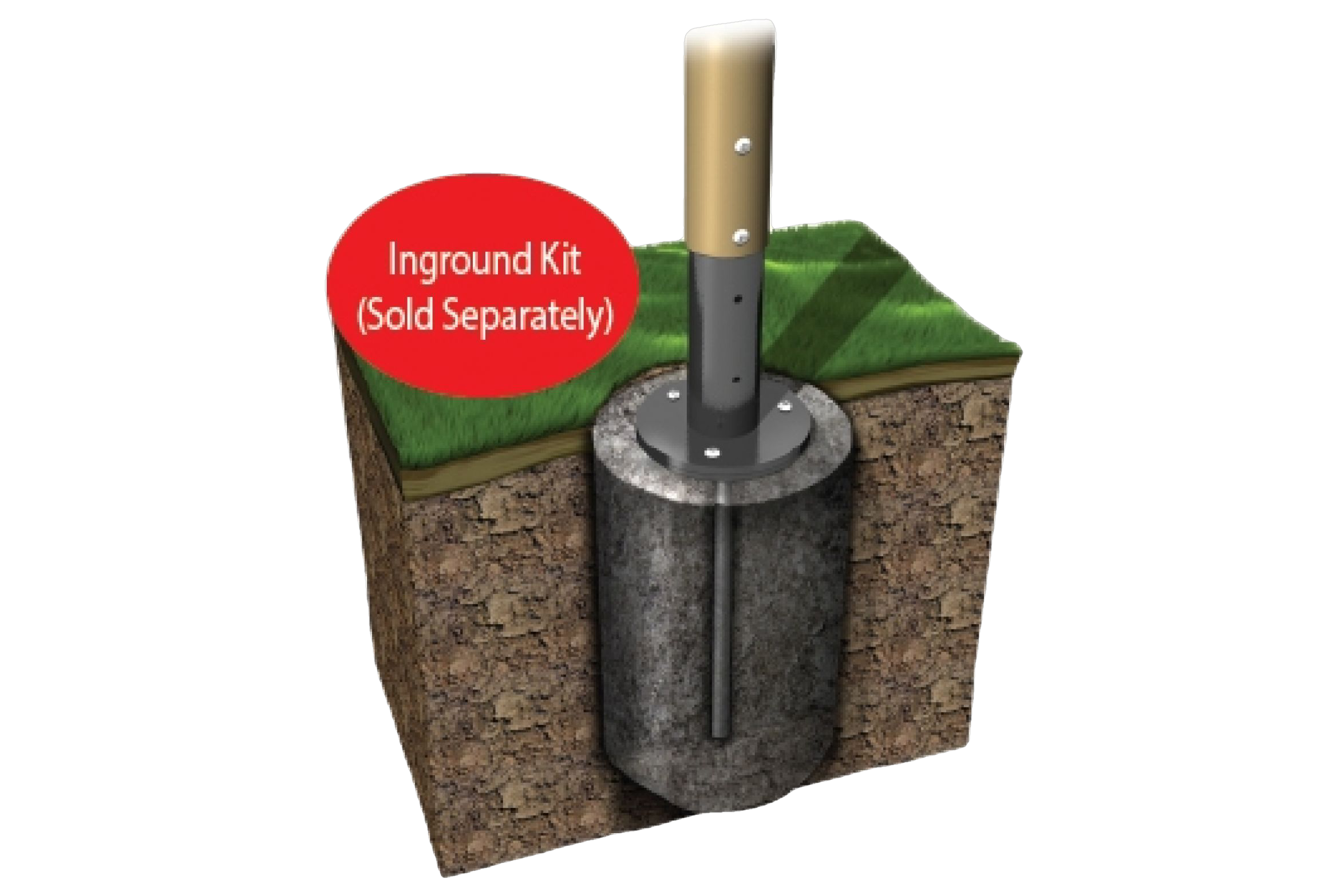 UltraPlay UP147 The Big Outdoors Playset In-Ground Mounting Kit New