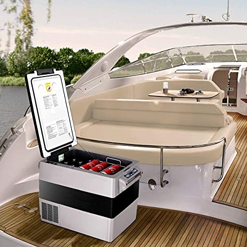 Ererboom Car Refrigerator, 44 Quart Compressor Truck Cooler and Freezer, -4°F to 50°F, Portable & Compact Vehicle Fridge, Ideal for Car/SUV/RV, Camping & Traveling