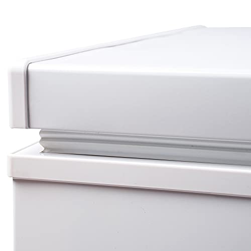 IKAYAA Small Chest Freezer Removable Storage Basket, Top Open Door Freezing Machine for Home Kitchen Dorm Bar Office