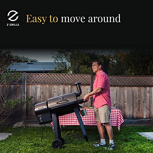 Z GRILLS ZPG-450A 2020 Upgrade Wood Pellet Grill & Smoker 6 in 1 BBQ Grill Auto Temperature Control, 450 Sq in Bronze