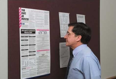 Burlap Covered Wall Mounted Bulletin Board 4' X 4'