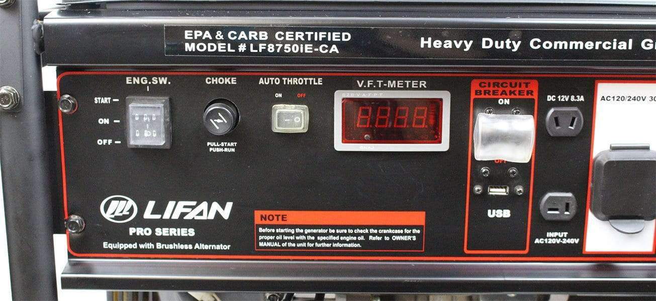 Lifan LF8750iE Pro Series 8000W/8750W Electric Start Generator Manufacturer RFB