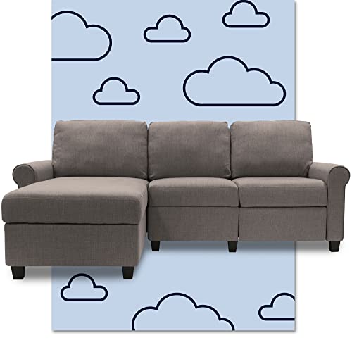 Serta Copenhagen Reclining Sectional with Left Storage Chaise - Gray