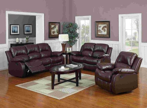 Yuan Tai Kaden Brown Bonded Leather Sofa