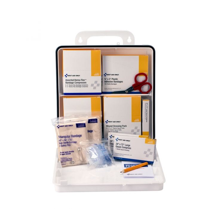 First Aid Only 50 Person National Standard Bus First Aid Kit, Plastic Case - (Case of 3)