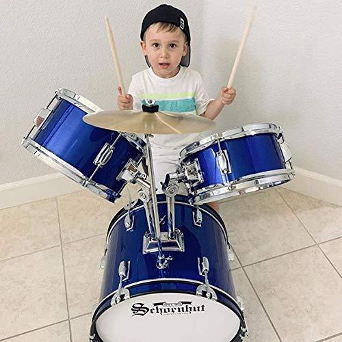 Schoenhut C1030 5-Piece Children's Drum Set with Throne Pedal and Sticks Blue New