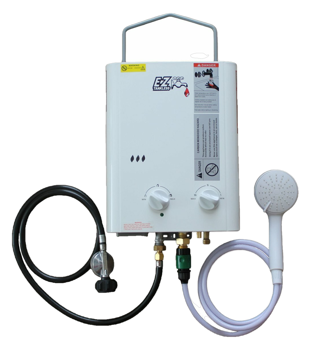 EZ Tankless CampChamp 1.8 GPM LP Propane Outdoor Tankless Water Heater Manufacturer RFB