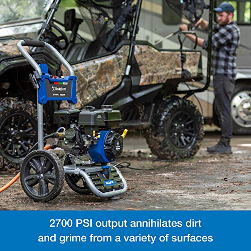 Westinghouse WPX2700 Gas Powered Pressure Washer 2700 PSI and 2.3 GPM, Soap Tank and Four Nozzle Set, CARB Compliant & Karcher 15-Inch Pressure Washer Surface Cleaner Attachment, 3200 PSI Rating