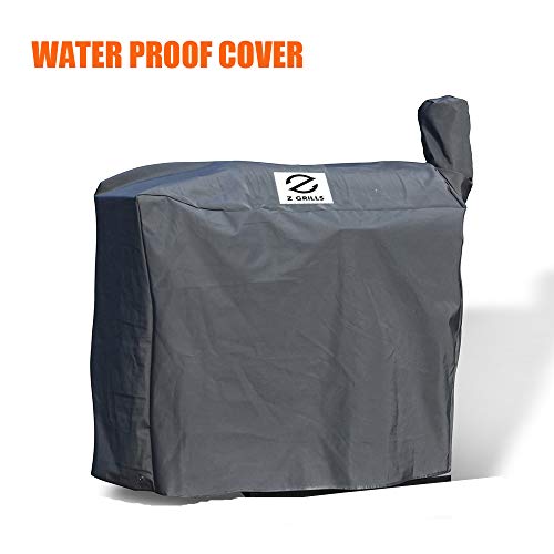 Z GRILLS Wood Pellet Grills & Smoker with Newest Updated Digital Controls 700sq in 8-1 bbq grill for Outdoor Backyard-Bundle(Patio Cover)