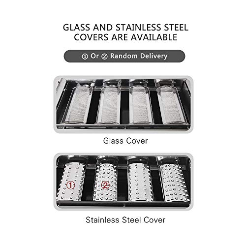 ITOPKITCHEN 4 Burners Gas BBQ Grill LPG Infrared Barbecue Stove Smokeless Adjustable Height Easy Cleaned Stainless Steel (Steel, Grey)