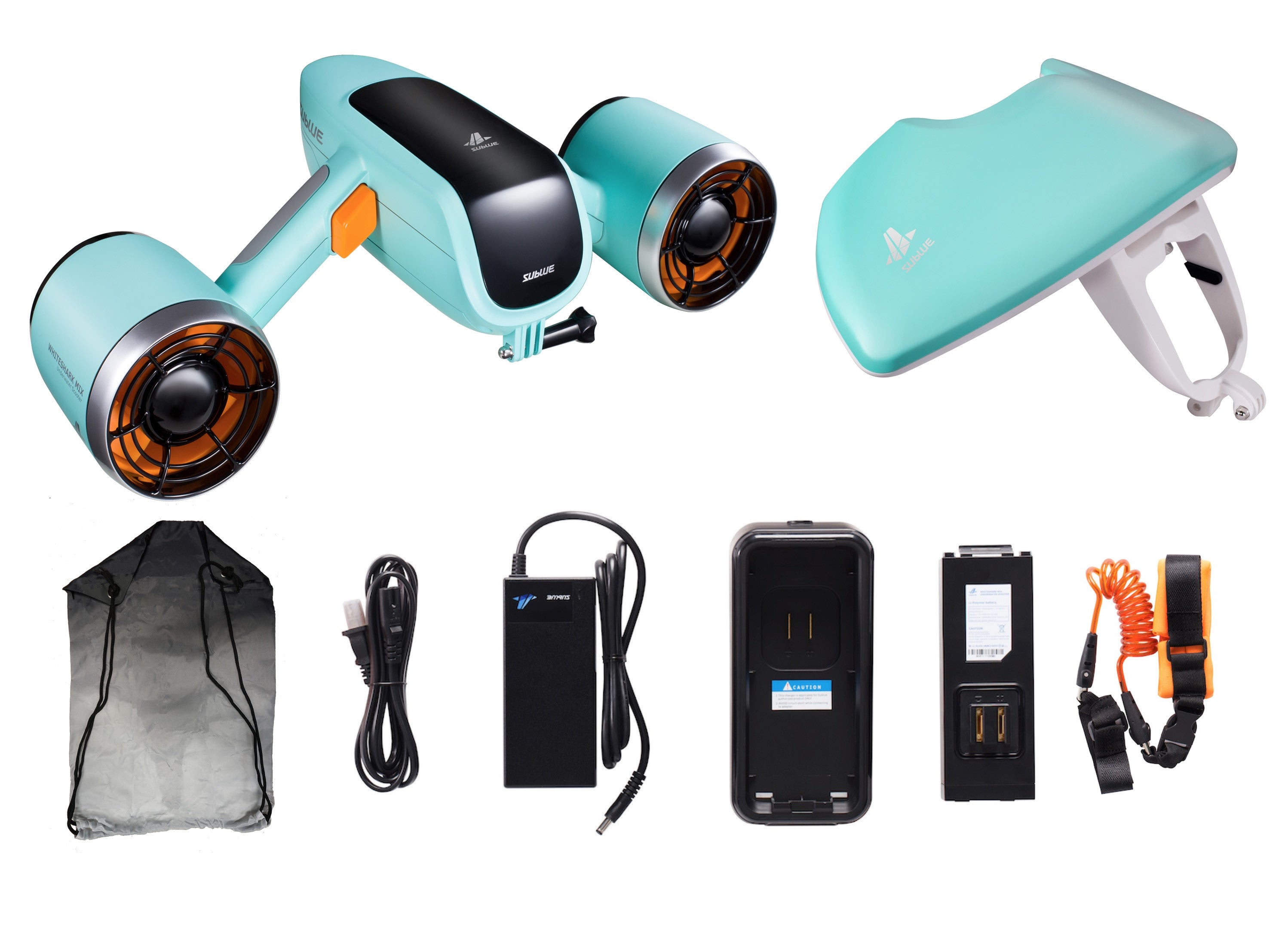 Sublue MIXAB01 Whiteshark Mix Underwater Scooter Aqua Blue New