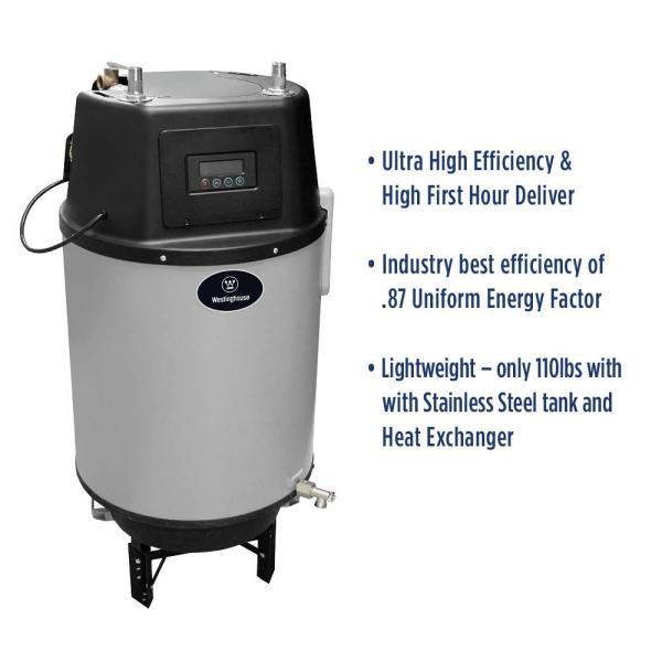 Westinghouse WGRGH20NG100F 130 Gal. 6 Year Hybrid 100k BTU Natural Gas/Propane LP Water Heater New