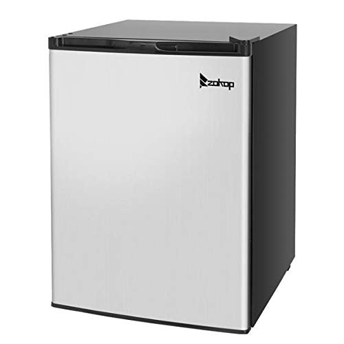 TOPPLAN FURNITUR BD-60 AC115V/60Hz 60L/2.1CU.FT Single Door Vertical Freezer Stainless Steel Panel Black Practical