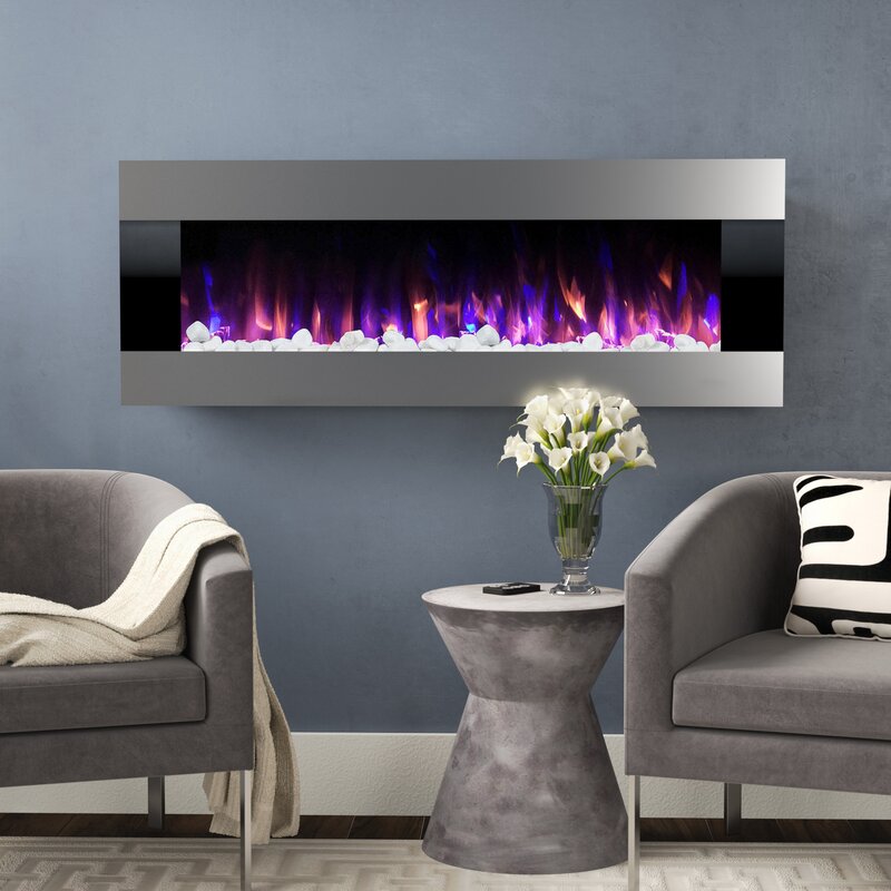 Quesinberry Wall Mounted Electric Fireplace