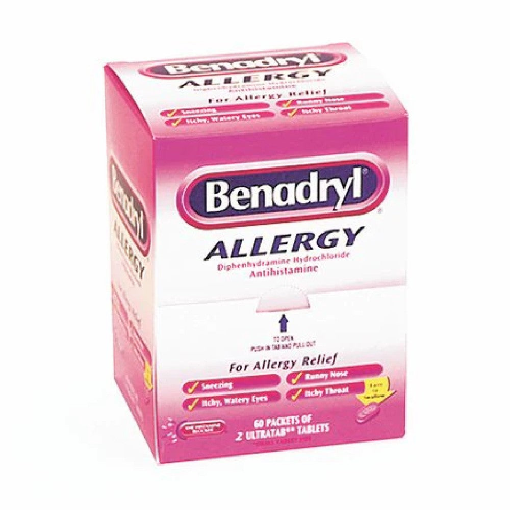 Benadryl Antihistamine Tablets - (120x1/box - Boxes 36)