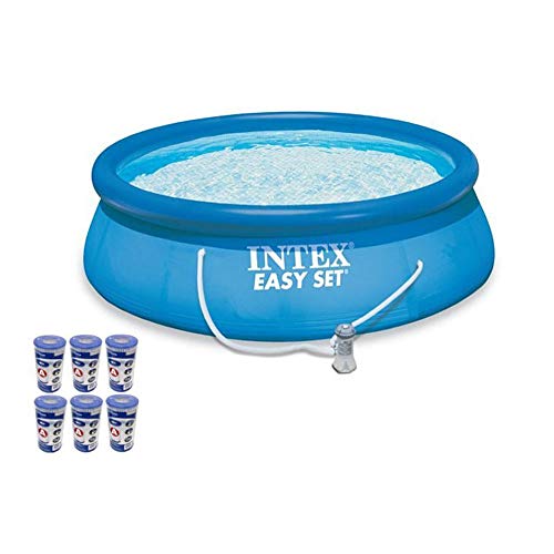 Intex 15ft x 48in Easy Set Swimming Pool Kit w/ 1000 GPH GFCI Filter Pump |