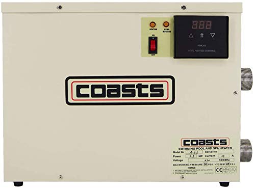 KKTECT Electric Pool Heater, 220V 15KW Thermostat Heater for Swimming Pool Hot Tub Portable Spa Bath Pool Thermostat Heater Pump with Digital Display Touch Screen Control