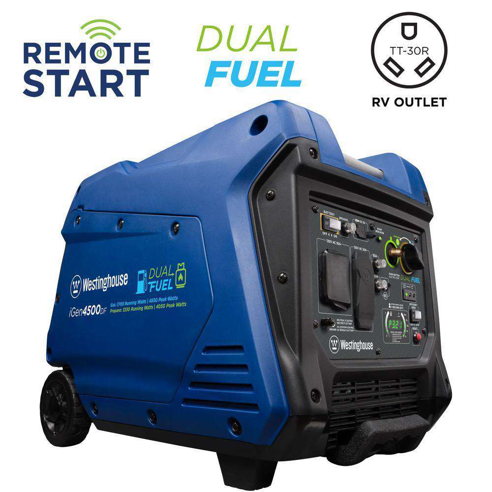 Westinghouse iGen4500DF 3700W/4500W Remote Start Dual Fuel Inverter Generator New