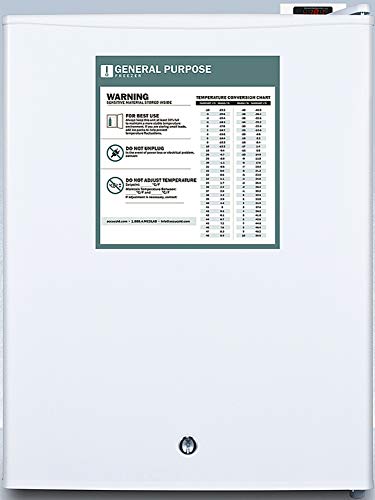 Summit Appliance FS30LGP Compact All-Freezer for General Purpose Use with Manual Defrost, Digital Thermostat, One Piece Interior Liner, Removable Shelves, Flat Door Liner, Lock and Healthcare Freezer