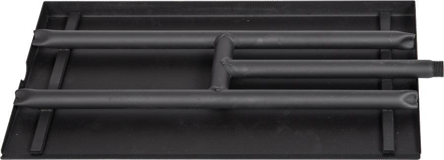 Dagan Black Steel Gas Ember Pan with H Style Burner