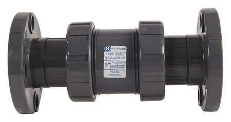Hayward TC1300FE 3-Inch PVC TC Series True Union Check Valve with EPDM Seals and Flanged End Connection