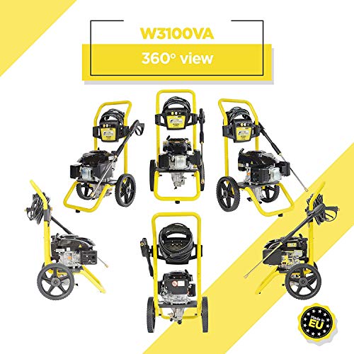 WASPPER - W3100VA - 31000 PSI - 2.9 GPM - Gas Pressure Washer - 196CC - 5 Nozzle Set - PEGGAS Vertical Engine