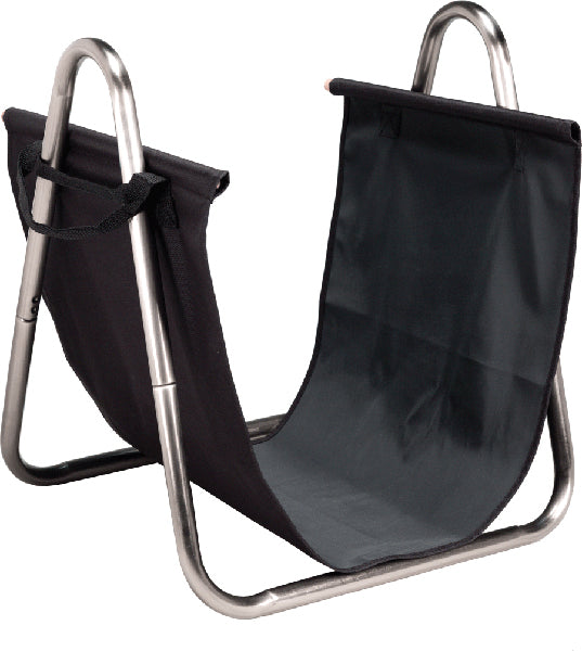 Dagan Log Holder Pewter with Black Canvas Carrier