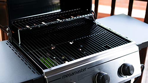 Megamaster 720-0988EA Propane Gas Grill, Black/Silver