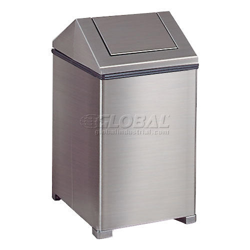 Rubbermaid® 14 Gallon Square Stainless Steel Waste Receptacle