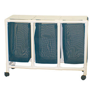MJM Economy Echo Triple Bag Laundry Hamper with Lids