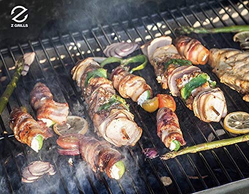 Z GRILLS ZPG-7002E 2020 Upgrade Wood Pellet Grill & Smoker, 8 in 1 BBQ Grill Auto Temperature Controls, inch Cooking Area, 700 sq, Silver