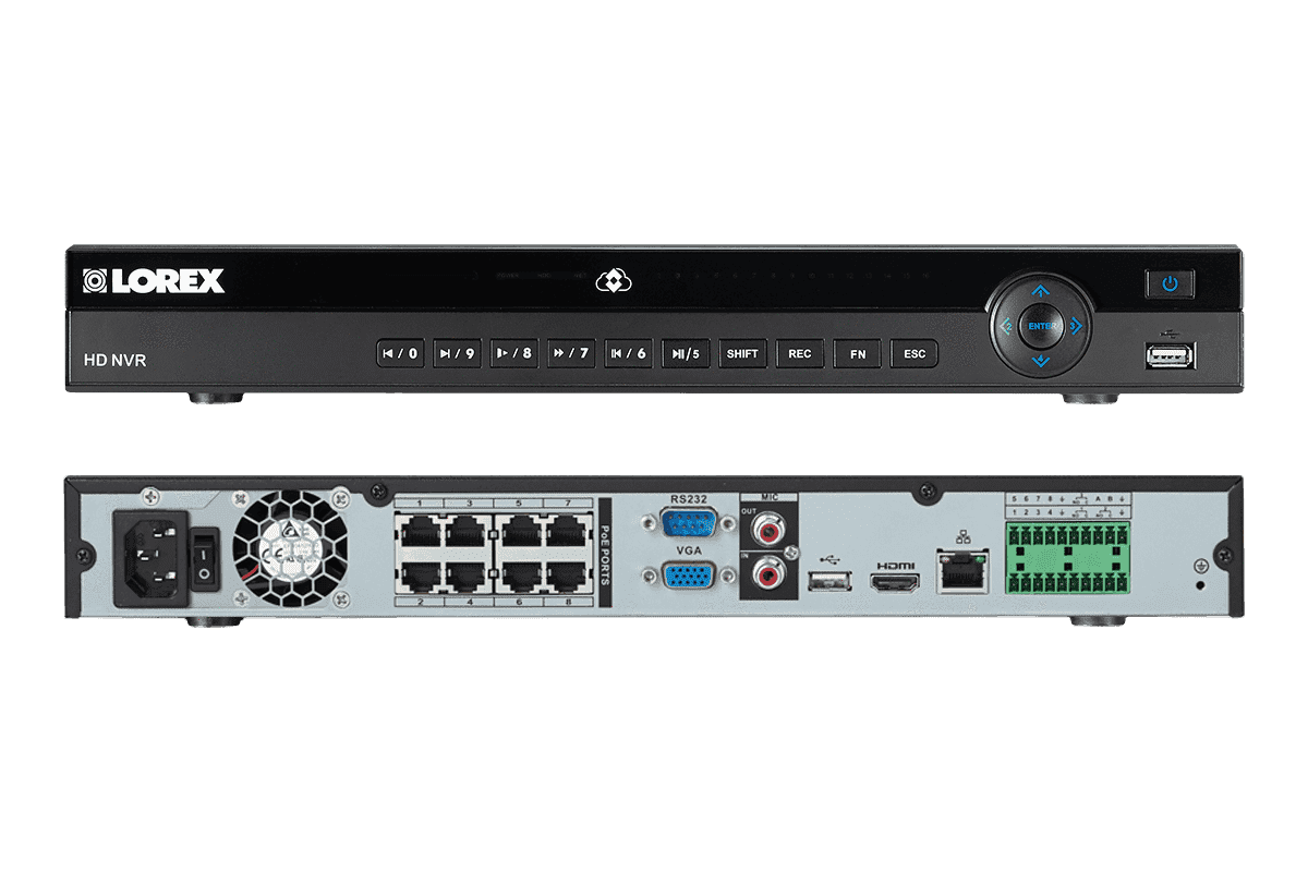 Lorex HDIP84W 4 MP Outdoor 4 Camera 8 Channel 2K Surveillance Security System New