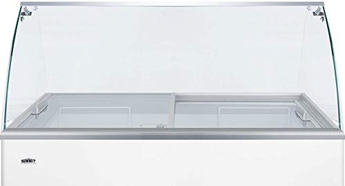 Summit Appliance NOVAGDC53KIT Curved Glass Sneezeguard Kit for Installation On NOVA53 Ice Cream Freezer, Aluminum Work Surface, Easy Installation, Dimensions 18.0