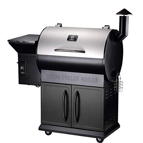 Z GRILLS Wood Pellet Grill Smoker 700 Cooking Area 8 in 1 Electric Digital Controls Grill with Patio Cover for Outdoor BBQ Smoke, Roast, Bake, Braise and BBQ with Storage Cabinet
