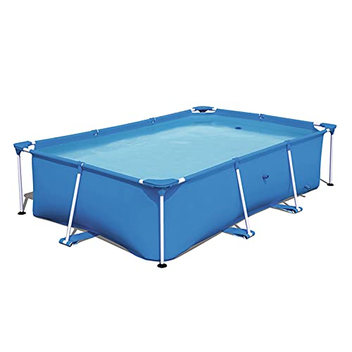 Bewinch Frame Swimming Pool Rectangle Pool Without Filter Pump, Paddling Pools for Kids,Garden Pool,Family Pool Suitable 118X79x30 Inch