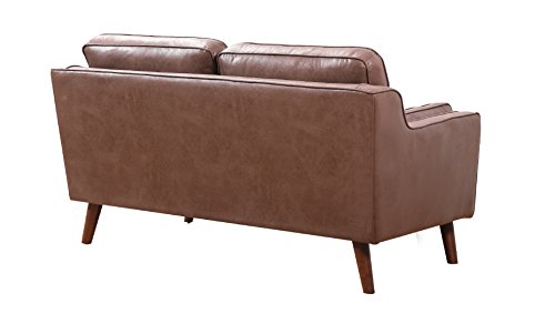 Container Furniture Direct Whaley 2-Piece Living Room Set, Brown/Tan